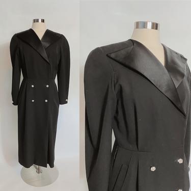 Vintage Guy LaRoche Black Blazer Dress 1990s 