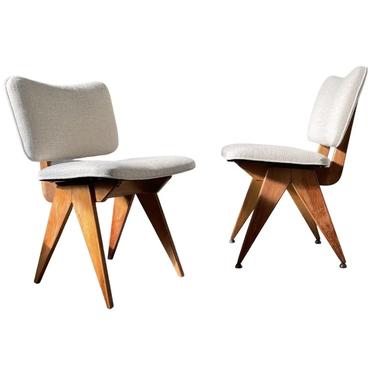 Pair of Early Jens Risom Chairs for His Own Company