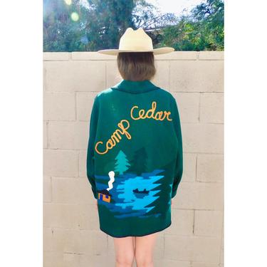 Camp Cedar Wool Jacket // wool boho hippie dress coat southwest southwestern blanket chainstitch 60s 70s // O/S 