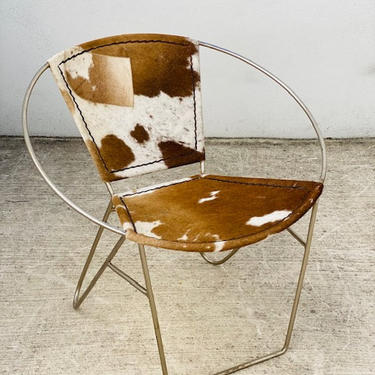 Contemporary Cowhide Circle Chair