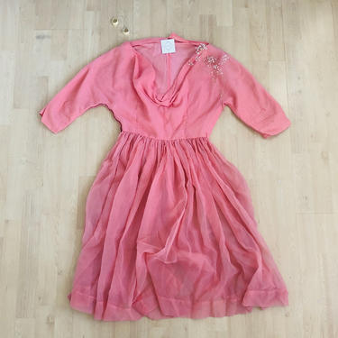 Vintage Pink Midi Dress 