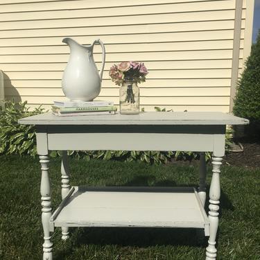 Vintage Grey Painted Cottage Table