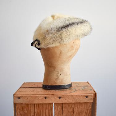 1940s White Fur Hat 
