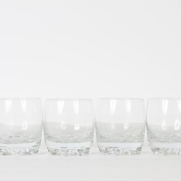 Whiskey Glassware, Lowball, Vintage Glassware, Crystal Glassware, Italian, Vintage, Mid Century Glassware, Glassware, Vintage,  Set of 4 