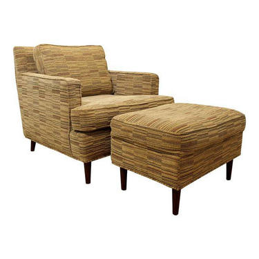 Mid-Century Lounge Chair Ottoman Danish Modern Selig Club Chair &amp; Ottoman 
