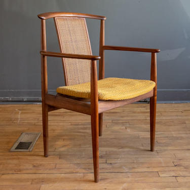 Folke Ohlsson for Dux Teak & Cane Arm Chair