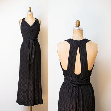1930s lamé Evening Gown / 30s Old Hollywood Metal Dress 
