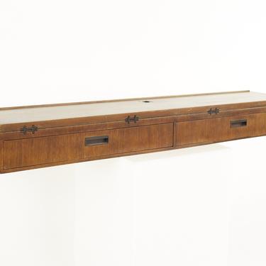 Baker Mid Century Wall Mounted Expandable Console Table - mcm 