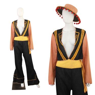 1930s Halloween Flamenco Costume - 1930s Halloween Costume - 30s Beach Pajamas - 30s Costume - Vintage Halloween Costume | Size Extra Large 