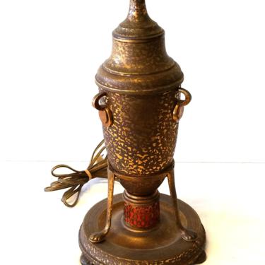 Arts and Craft Hammered Copper Table Lamp 