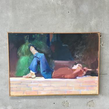 Resting Man Painting by Sam Amato