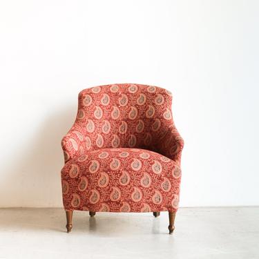 Vintage Block Print Arm Chair