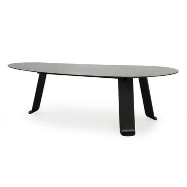 WYETH Chrysalis Dining Table / Desk No. 1 in Blackened Steel with Hot Zinc Finish