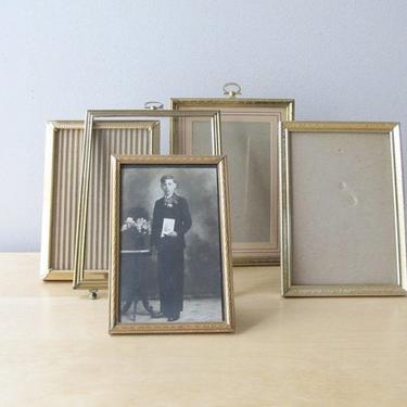 vintage brass picture frames - 5 x 7 photo frames table numbers 