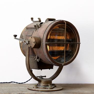 Vintage Copper Search Light