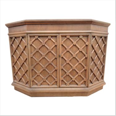 Two-Door Lattice Buffet or Entryway Console Drexel Collage Collection by Edmund Karpinski 
