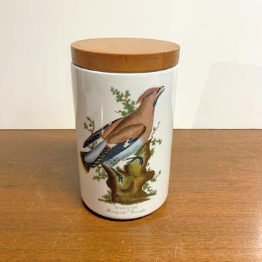 Vintage Portmeirion Birds of Britain Waxwing Kitchen Canister 