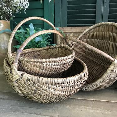 1 Rustic Willow Wicker Flower Basket, Farmhouse, Garden Trug Basket 