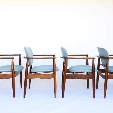 Four Arm chairs in the Style of Finn Juhl
