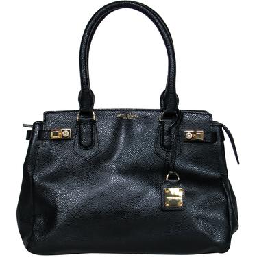 Henri Bendel - Black Pebbled Leather Carryall Handbag