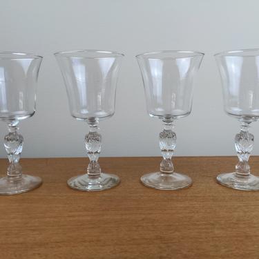Vintage Libbey Liberty Bell | (4) Glasses | American Eagle | Water Goblet Wine Glass | 1974 