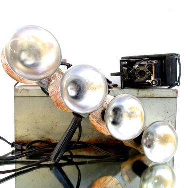 Industrial Age General Electric Photography Reflector Lamp || Original Steel Case || Vintage Professional Stage Studio Lighting | 
