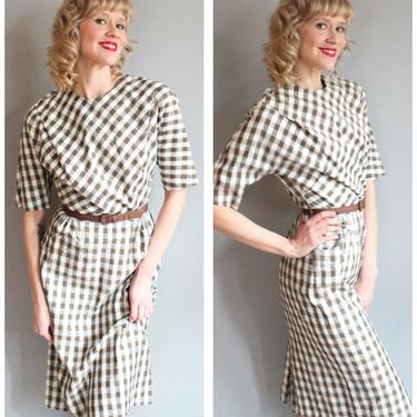 1960s Dress // R&amp;K Originals Plaid Dress // vintage 60s dress 