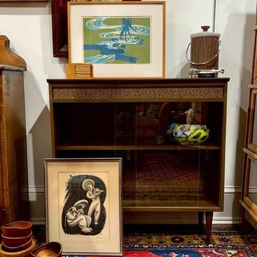 Mid-century modern, glass front bookcase / display cabinet