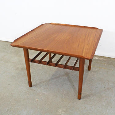 Mid-Century Danish Modern Poul Jensen Selig Style Square End/Side Table 