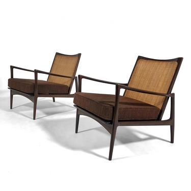 Pair of Ib Kofod-Larsen Cane-back Lounge Chair