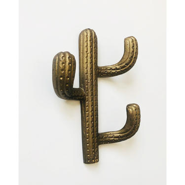 Vintage Gold Tone Cactus Hook 