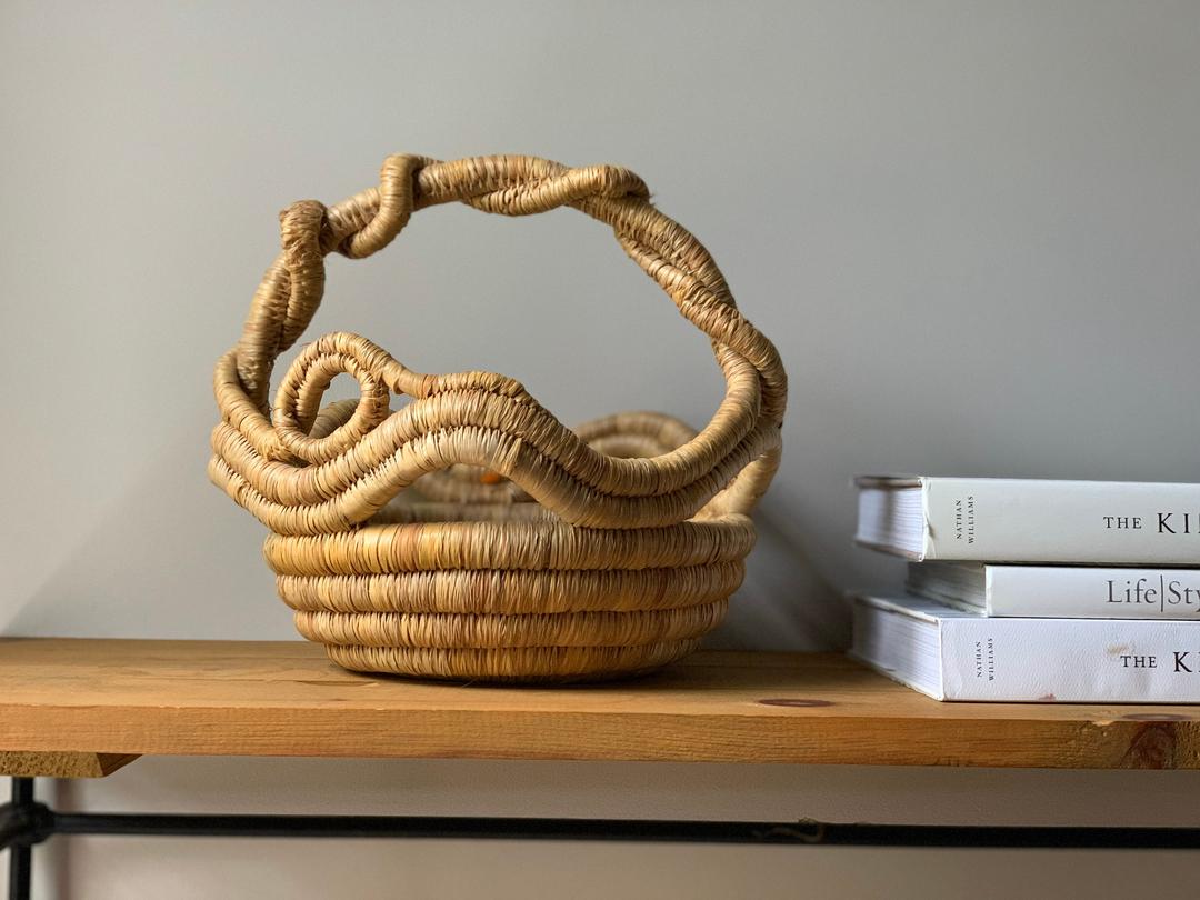 Vintage Sweetgrass Gullah Geechee Woven Basket | North Fork Vintage ...