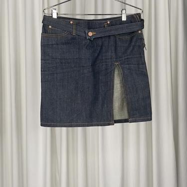 Vintage Jean Paul Gaultier JEAN'S Denim Belted Skirt