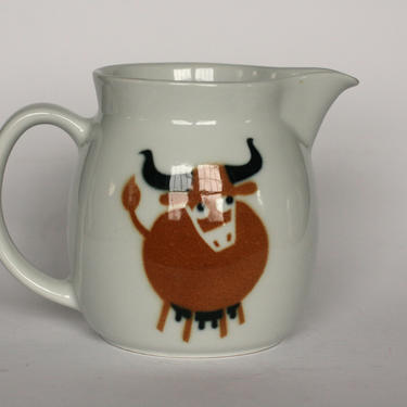 vintage Arabia cow or steer pitcher made in Finland 
