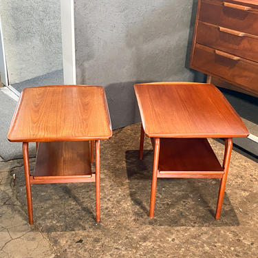 Danish two tier end tables
