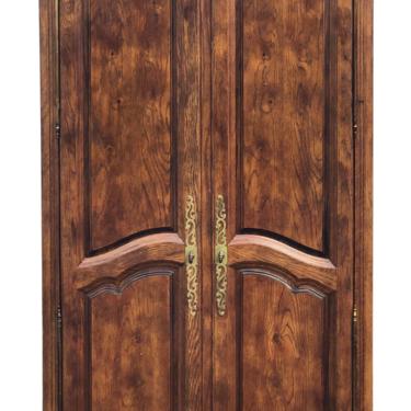 Hickory Manufacturing Co. French Provincial Louis XV Style Oak Armoire 