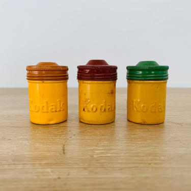 Vintage Metal Kodak Photography Film Canisters - Lot of 3 
