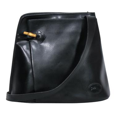 Longchamp - Black Smooth Leather Zip-Around Purse