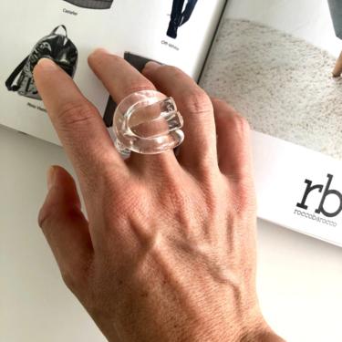 BELT COLOR RING, Acrylic Ring, Clear Ring, Lucite Ring, Acrylic Clear Ring, Anillo Transparente, Transparent Ring, Contemporary Ring, Ring 