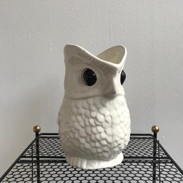 Vintage Ceramic Owl Pitcher from Portugal 