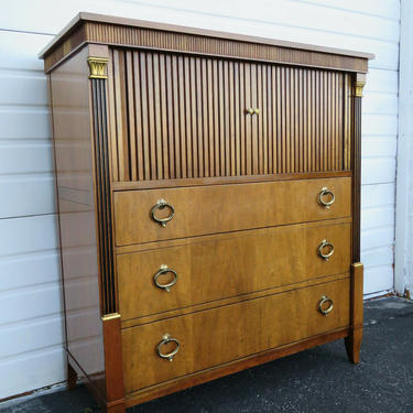 Hollywood Regency Mid Century Modern Tall Chest of Drawers by Baker 1626