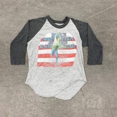 Vintage Bruce Springsteen and the E-Street Band Tee Retro 1980s Born in the USA + Raglan + Concert T-Shirt + USA Tour + Unisex Apparel 