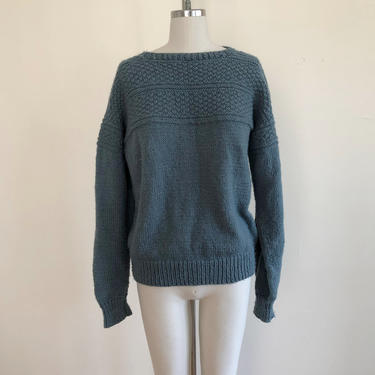 Blue/Gray Pullover Sweater - 1980s 