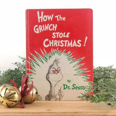 How the Grinch Stole Christmas by Dr. Seuss, Vintage Children's Book, First Edition 