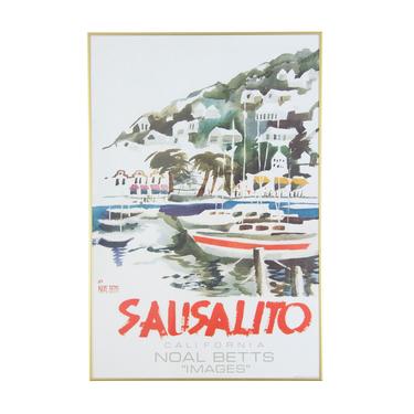 Vintage Noal Betts 'Sausalito' Poster - Framed - 1983 