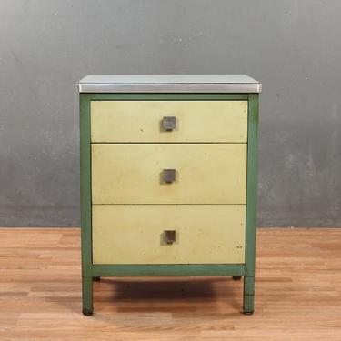 Industrial Green Steel 3-Drawer Cabinet – ONLINE ONLY
