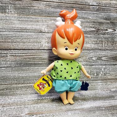 Vintage Pebbles Doll, 1990 Hanna Barbera Toy, Pebbles Flintstone Doll, NEW in Package, Cartoon Character, Vintage Applause Toy, Vintage Toys 