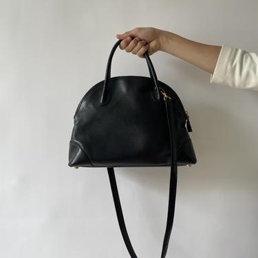 Vintage Designer Bottega Veneta Black Leather Handbag