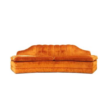 Vintage Orange Velvet Couch 