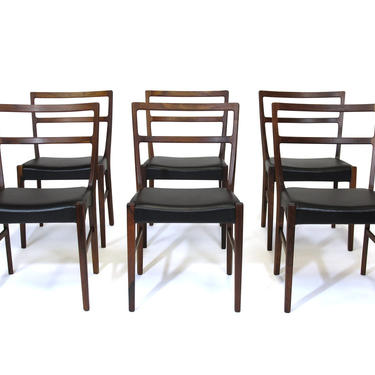 Johannes Andersen for Bernhard Pedersen and Sons Rosewood Dining Chairs - Set of 8
